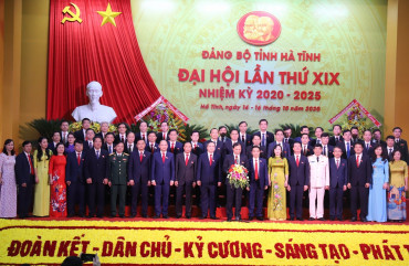 Bế mạc Đại hội Đảng bộ tỉnh Hà Tĩnh lần thứ XIX, nhiệm kỳ 2020 - 2025